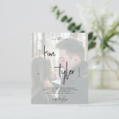 Budget QR CODE Foto Hochzeit Einladung (Stehend Vorderseite)