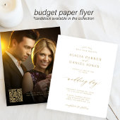 Budget QR Code Foto Hochzeit Einladung Flyer