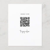 Budget QR CODE Foto Hochzeit Einladung Flyer (Hinten)