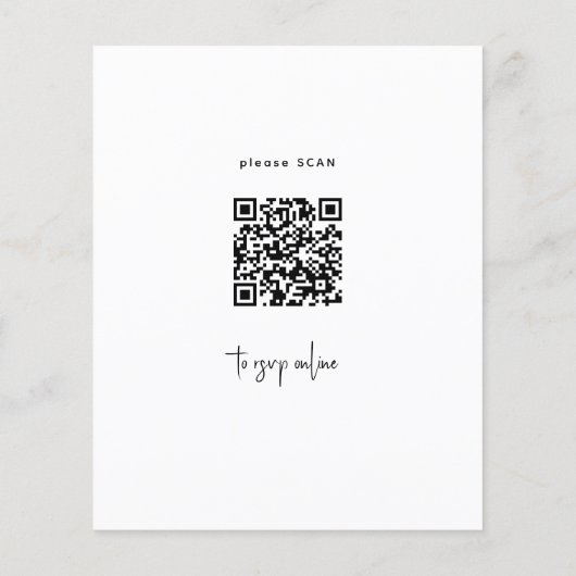 Budget QR CODE Foto Hochzeit Einladung Flyer (Hinten)