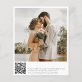 Budget QR-Code Foto Hochzeit Save-the-Date Flyer (Hinten)