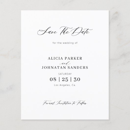 Budget QR Code Foto Hochzeit speichern Sie das Dat Flyer (Vorne)