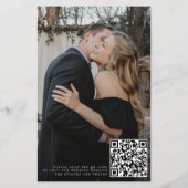 Budget QR Code Foto Hochzeit speichern Sie das Dat Flyer (Hinten)