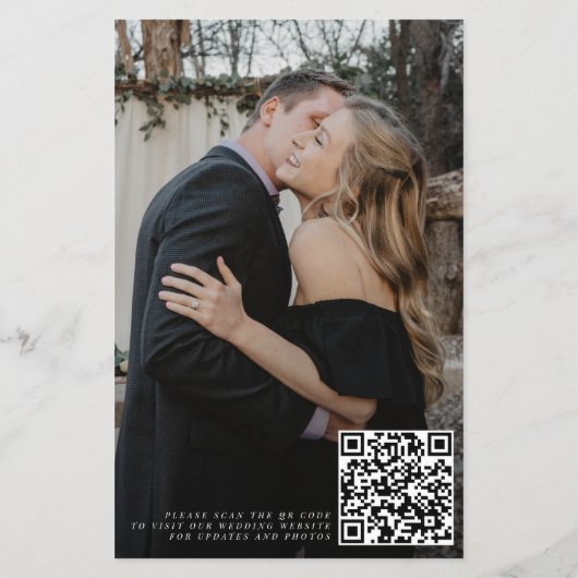 Budget QR Code Foto Hochzeit speichern Sie das Dat Flyer (Hinten)