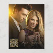 Budget QR-Code Foto Hochzeitseinladung (Rückseite)