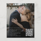 Budget QR Code Foto Moderne Hochzeit Einladung (Rückseite)