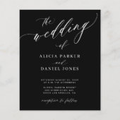 Budget QR Code Foto Moderne Hochzeit Einladung (Vorderseite)