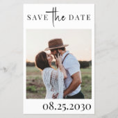 Budget QR CODE Foto Moderne Hochzeit speichern das Flyer (Vorne)