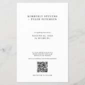 Budget QR CODE Foto Moderne Hochzeit speichern das Flyer (Hinten)