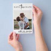 Budget QR CODE Foto Moderne Hochzeit speichern das Flyer (Handgriff)