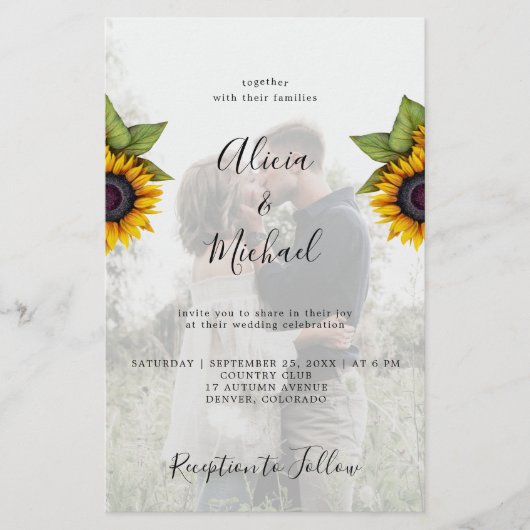 Budget QR CODE Foto Papier Einladung Hochzeit (Vorne)