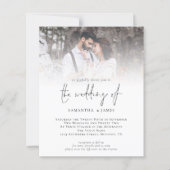 Budget QR Code Foto Skript Einladung Hochzeit (Vorderseite)