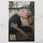 Budget QR-Code Gold schwarzes Foto alle in einer H Flyer (Hinten)