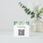 Budget QR Code Grüne Einladung Hochzeit (Stehend Vorderseite)