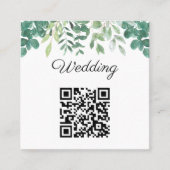Budget QR Code Grüne Einladung Hochzeit (Vorderseite)
