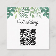 Budget QR Code Grüne Einladung Hochzeit