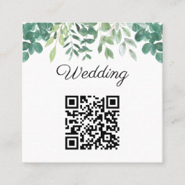 Budget QR Code Grüne Einladung Hochzeit