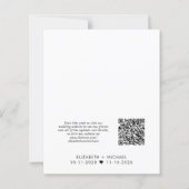 Budget QR Code Hochzeitsempfang Save the Date (Rückseite)