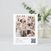 Budget QR Code Kalligrafie Einladung Hochzeit (Stehend Vorderseite)