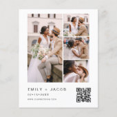 Budget QR Code Kalligrafie Einladung Hochzeit (Vorderseite)