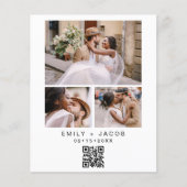 Budget QR Code Kalligrafie Einladung Hochzeit (Vorderseite)