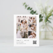 Budget QR Code Kalligrafie Einladung Hochzeit (Stehend Vorderseite)