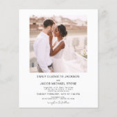 Budget QR Code Kalligrafie Einladung Hochzeit (Rückseite)