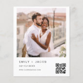 Budget QR Code Kalligrafie Einladung Hochzeit (Rückseite)