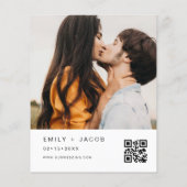 Budget QR Code Kalligrafie Einladung Hochzeit (Rückseite)
