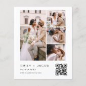 Budget QR Code Kalligrafie Einladung Hochzeit Flyer (Vorne)