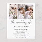 Budget QR Code Kalligrafie Einladung Hochzeit Flyer (Vorne)