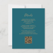Budget QR Code Lila Gold Agate Aquamarin Wedding (Rückseite)