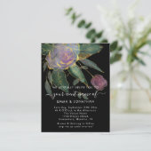 Budget QR Code Marsala Gold Blume Black (Stehend Vorderseite)