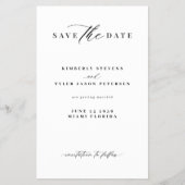 Budget QR Code minimalistische Hochzeit speichern  Flyer (Vorne)