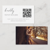 Budget QR Code Minimalistische UAWG Wedding Websit Begleitkarte (Vorne/Hinten)