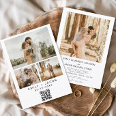 Budget QR Code Minimalistisches White Wedding Foto
