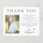 Budget QR CODE Moderne Foto Hochzeit danke (Vorderseite)