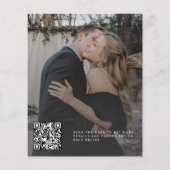 Budget QR CODE Moderne Foto Hochzeit Einladung (Rückseite)