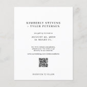 Budget QR CODE Moderne Foto Hochzeit speichern das (Rückseite)