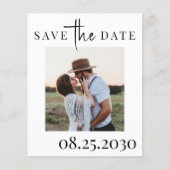 Budget QR CODE Moderne Foto Hochzeit speichern das Flyer (Vorne)