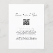 Budget QR Code Moderne Kalligrafie Einladung (Rückseite)