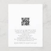 Budget QR Code Moderne Skripthochzeit Einladung (Rückseite)