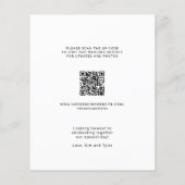 Budget QR CODE Multi-Foto Hochzeit speichern Sie d (Rückseite)