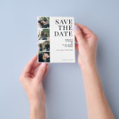 Budget QR CODE Multi-Foto Hochzeit speichern Sie d Flyer (Gruppe)