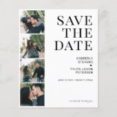 Budget QR CODE Multi-Foto Hochzeit speichern Sie d Flyer (Vorne)