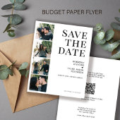 Budget QR CODE Multi-Foto Hochzeit speichern Sie d Flyer