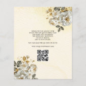 Budget QR Code Quinceanera Bloral Gold Princess Flyer (Hinten)