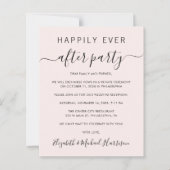 Budget QR Code Rosa Wedding ReceptEinladung (Vorderseite)