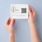 Budget QR-Code RSVP Hochzeitswebsite Flyer (Gruppe)