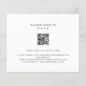 Budget QR CODE rustikale elegante Hochzeitseinladu (Rückseite)
